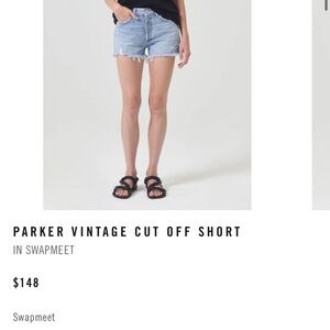 Agolde parker vintage cut off short in swampmeet
